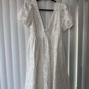 Petal and Pup Ayden White Midi Dress